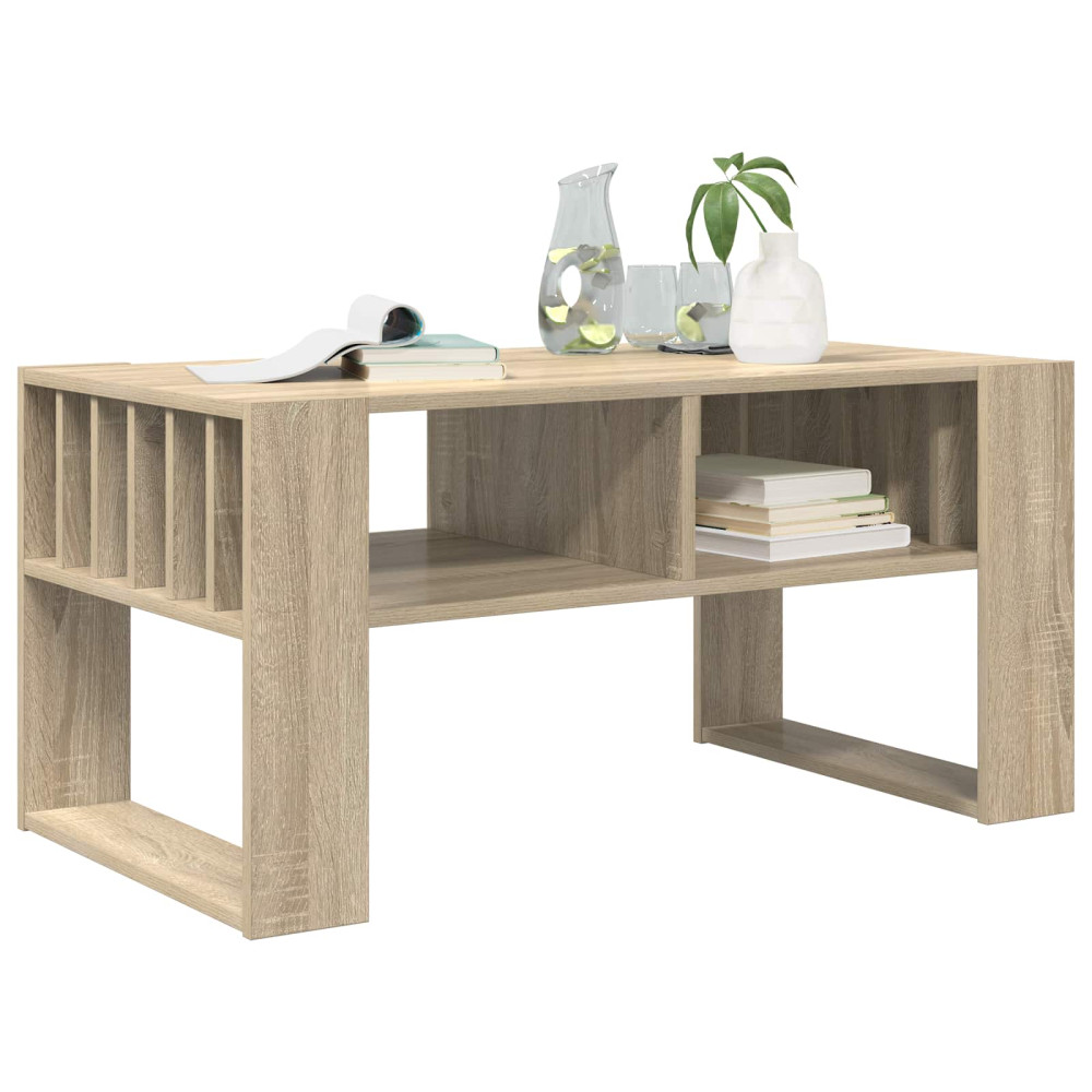 Produktbild för Kaffeebord Sonoma-ek 92 x 49,5 x 45 cm Konstruerat trä