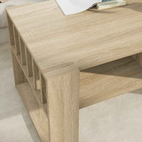 Produktbild för Kaffeebord Sonoma-ek 92 x 49,5 x 45 cm Konstruerat trä