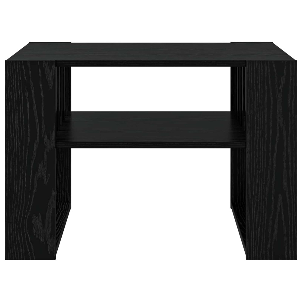 Produktbild för Kaffeebord Svart Ek 66 x 49,5 x 45 cm Konstruerat trä
