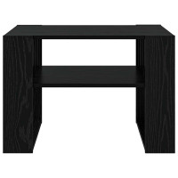 Produktbild för Kaffeebord Svart Ek 66 x 49,5 x 45 cm Konstruerat trä