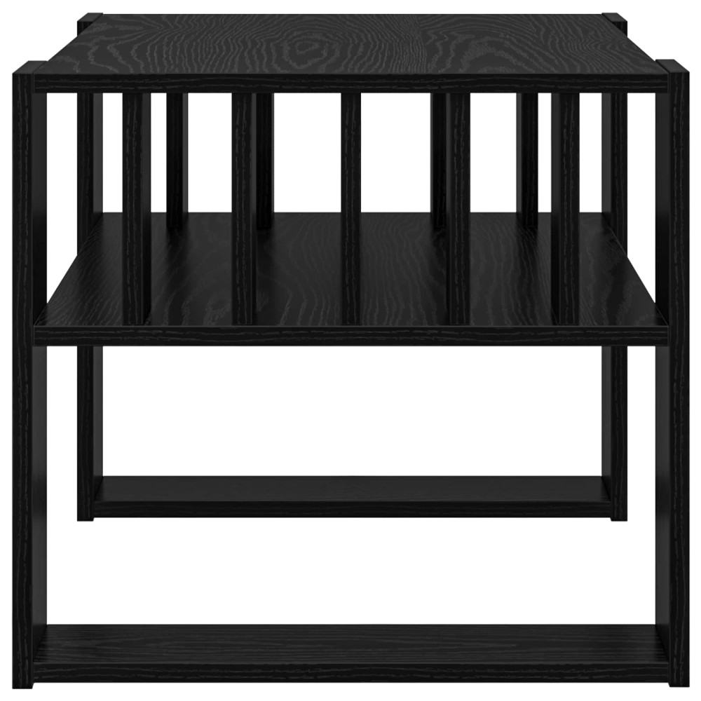Produktbild för Kaffeebord Svart Ek 66 x 49,5 x 45 cm Konstruerat trä