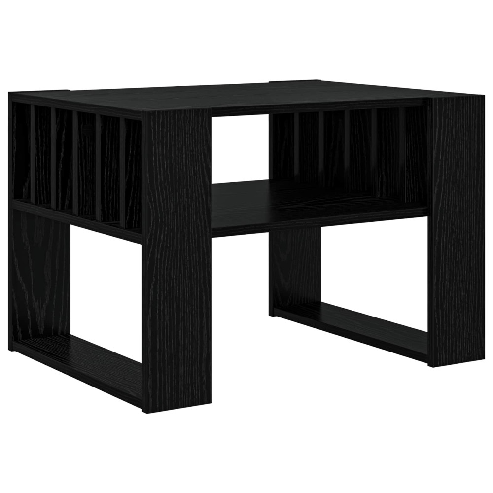 Produktbild för Kaffeebord Svart Ek 66 x 49,5 x 45 cm Konstruerat trä