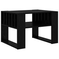 Produktbild för Kaffeebord Svart Ek 66 x 49,5 x 45 cm Konstruerat trä