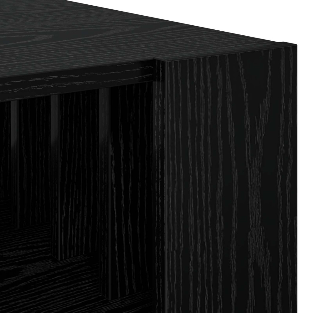 Produktbild för Kaffeebord Svart Ek 66 x 49,5 x 45 cm Konstruerat trä