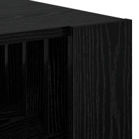 Produktbild för Kaffeebord Svart Ek 66 x 49,5 x 45 cm Konstruerat trä