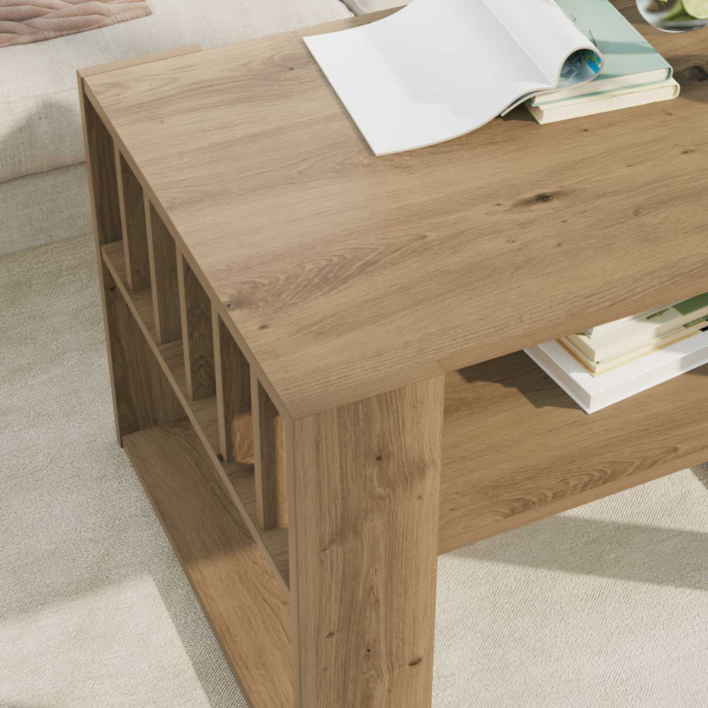 Produktbild för Kaffeebord Artisan Ek 66 x 49,5 x 45 cm Konstruerat trä
