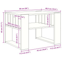 Produktbild för Kaffeebord Artisan Ek 66 x 49,5 x 45 cm Konstruerat trä