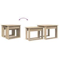 Produktbild för Kaffebordsset 2 pcs Sonoma-ek Konstruerat trä