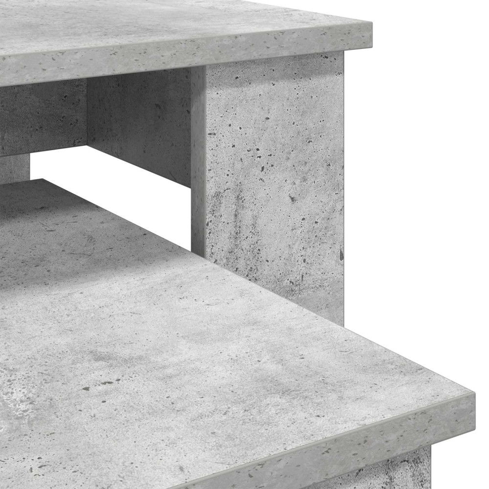 Produktbild för Kaffebordsset 2 pcs Betonggrå Konstruerat trä