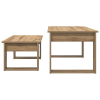 Produktbild för Kaffebordsset 2 pcs Artisan Ek Konstruerat trä