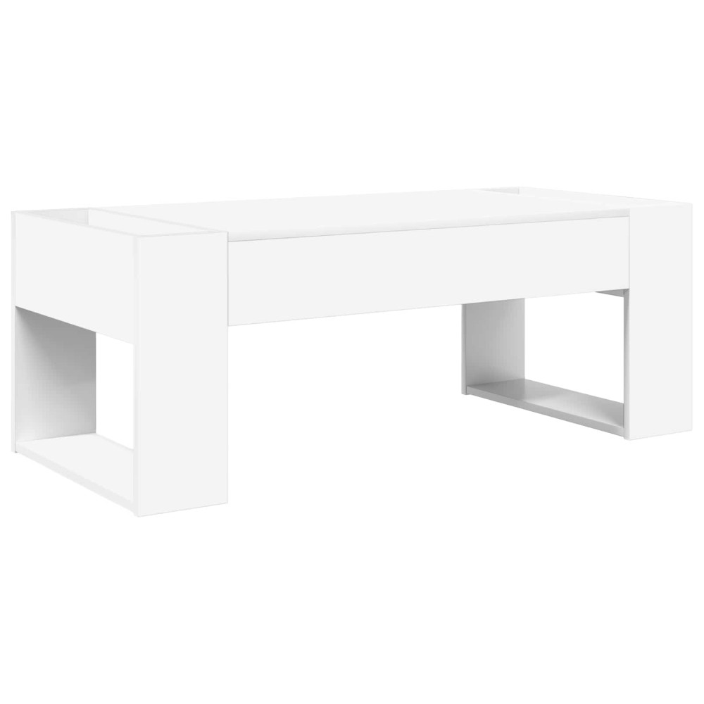 Produktbild för Kaffeebord Vit 110 x 50 x 41 cm Konstruerat trä