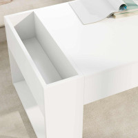 Produktbild för Kaffeebord Vit 110 x 50 x 41 cm Konstruerat trä