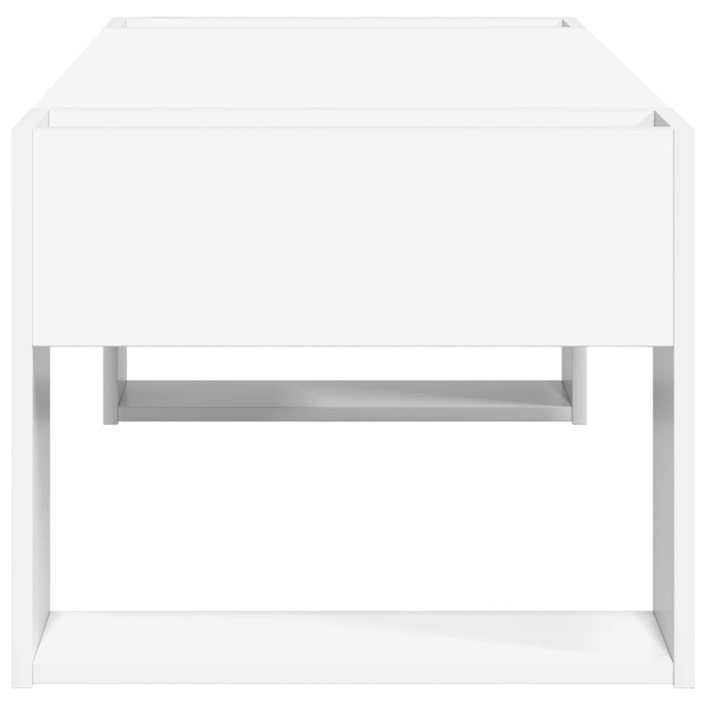 Produktbild för Kaffeebord Vit 110 x 50 x 41 cm Konstruerat trä