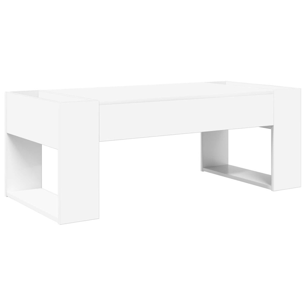Produktbild för Kaffeebord Vit 110 x 50 x 41 cm Konstruerat trä