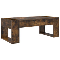 Produktbild för Kaffeebord Rökt ek 110 x 50 x 41 cm Konstruerat trä
