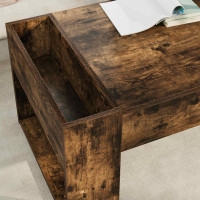 Produktbild för Kaffeebord Rökt ek 110 x 50 x 41 cm Konstruerat trä