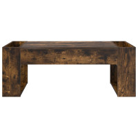 Produktbild för Kaffeebord Rökt ek 110 x 50 x 41 cm Konstruerat trä