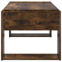 Produktbild för Kaffeebord Rökt ek 110 x 50 x 41 cm Konstruerat trä
