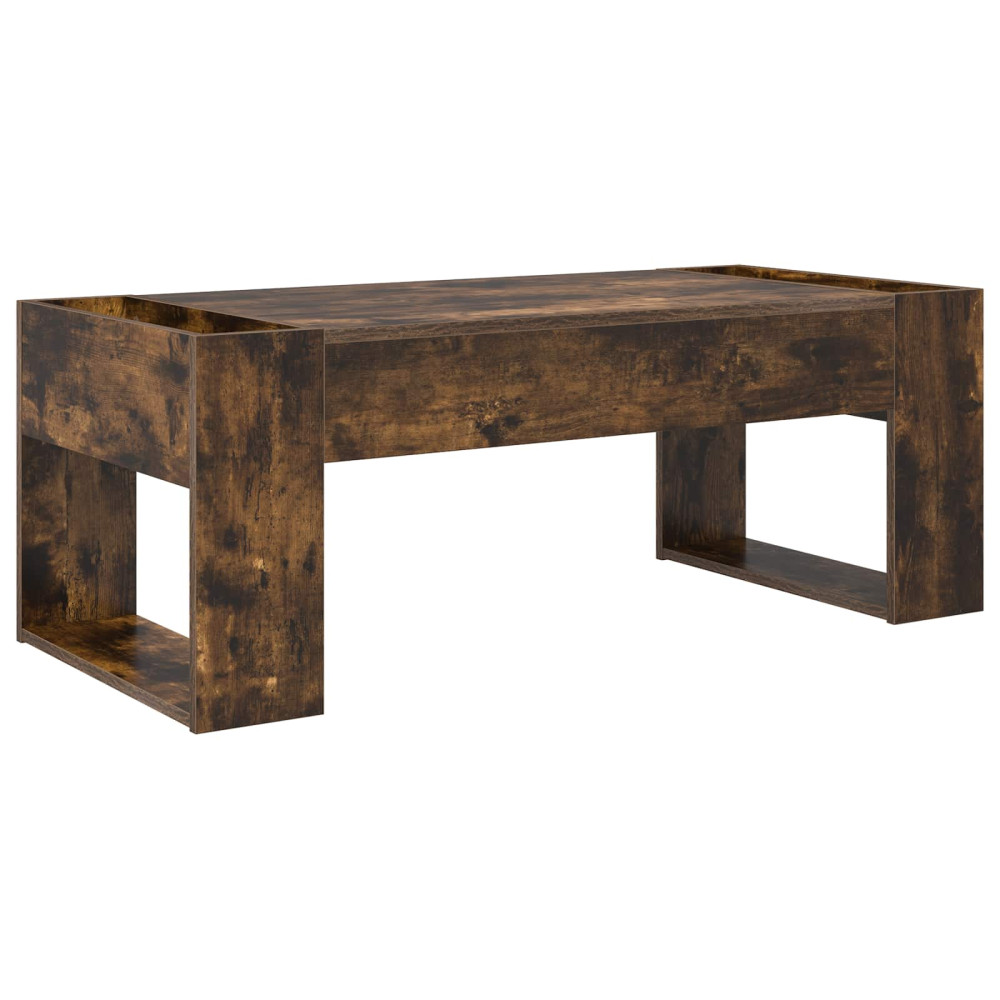 Produktbild för Kaffeebord Rökt ek 110 x 50 x 41 cm Konstruerat trä