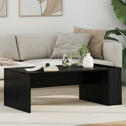 vidaXL Kaffeebord Svart Ek 95 x 50 x 34 cm Konstruerat trä