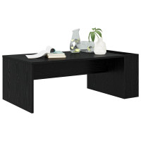 Produktbild för Kaffeebord Svart Ek 95 x 50 x 34 cm Konstruerat trä