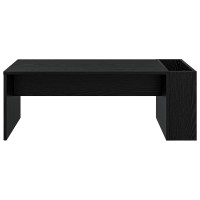 Produktbild för Kaffeebord Svart Ek 95 x 50 x 34 cm Konstruerat trä