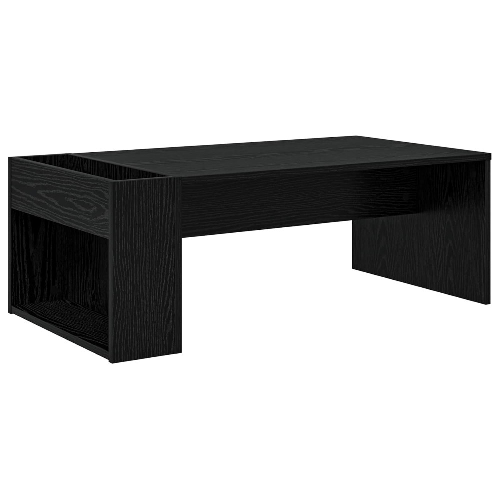 Produktbild för Kaffeebord Svart Ek 95 x 50 x 34 cm Konstruerat trä