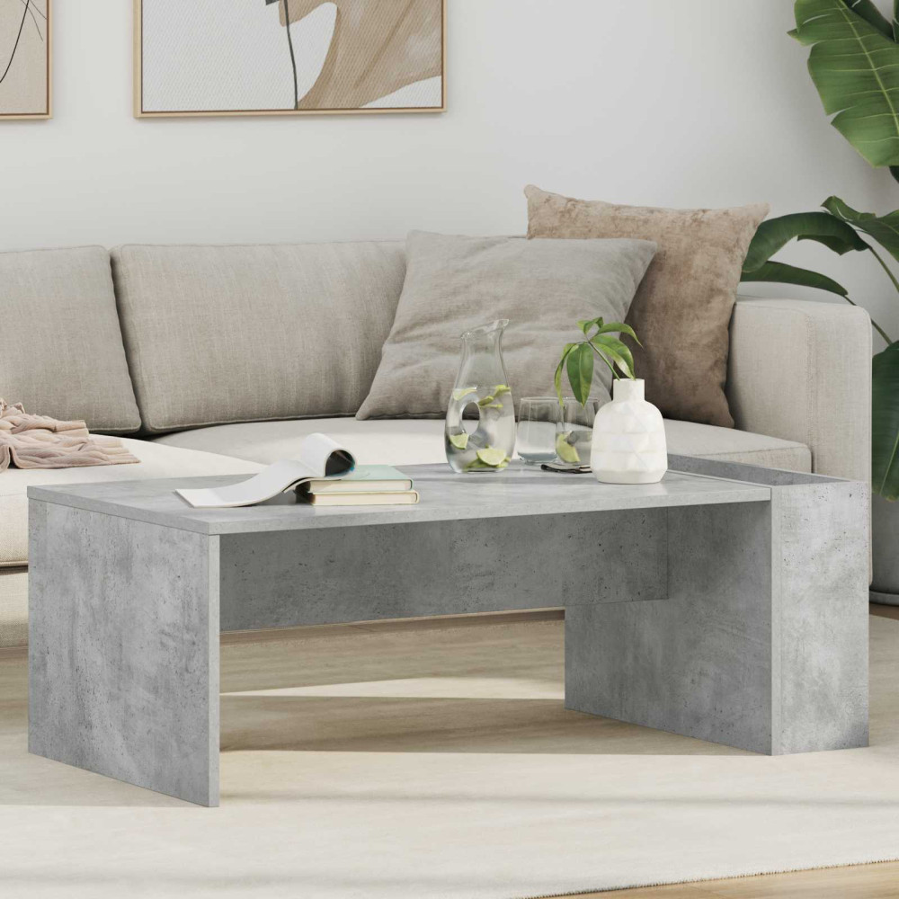 Produktbild för Kaffeebord Betonggrå 95 x 50 x 34 cm Konstruerat trä