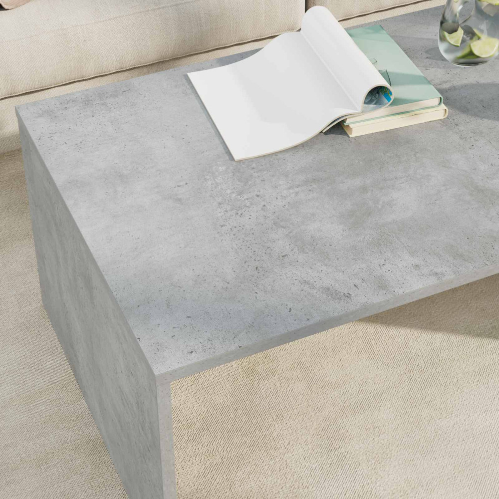 Produktbild för Kaffeebord Betonggrå 95 x 50 x 34 cm Konstruerat trä