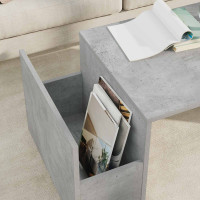 Produktbild för Kaffeebord Betonggrå 90 x 45 x 35 cm Konstruerat trä