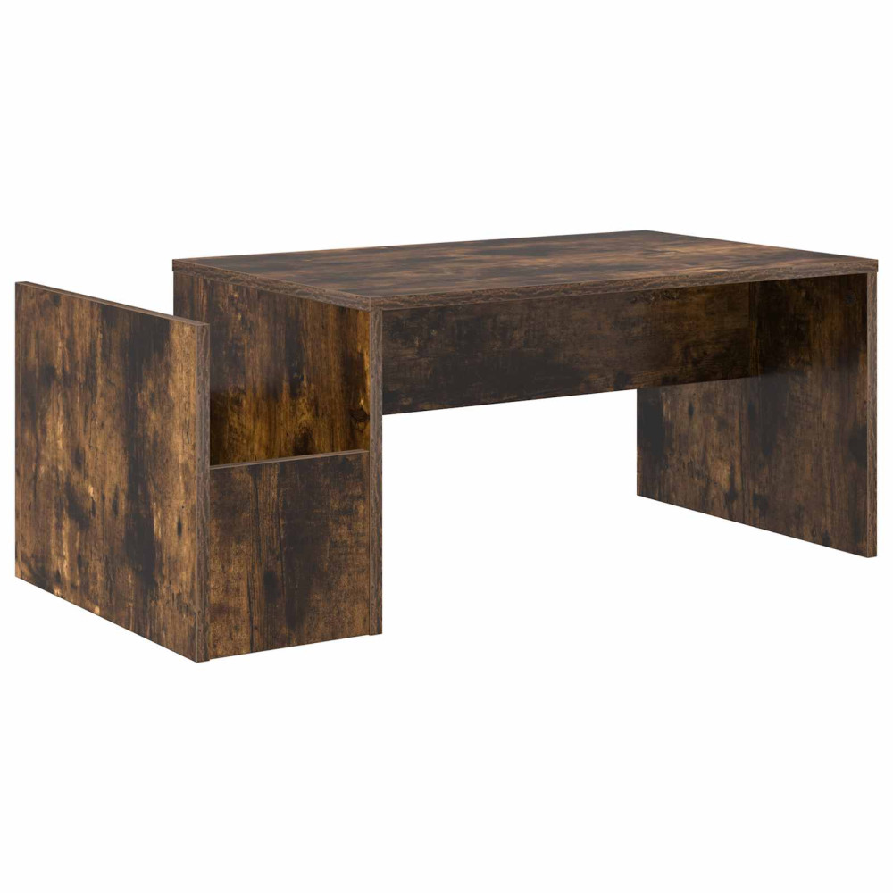 Produktbild för Kaffeebord Rökt ek 90 x 45 x 35 cm Konstruerat trä