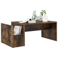 Produktbild för Kaffeebord Rökt ek 90 x 45 x 35 cm Konstruerat trä