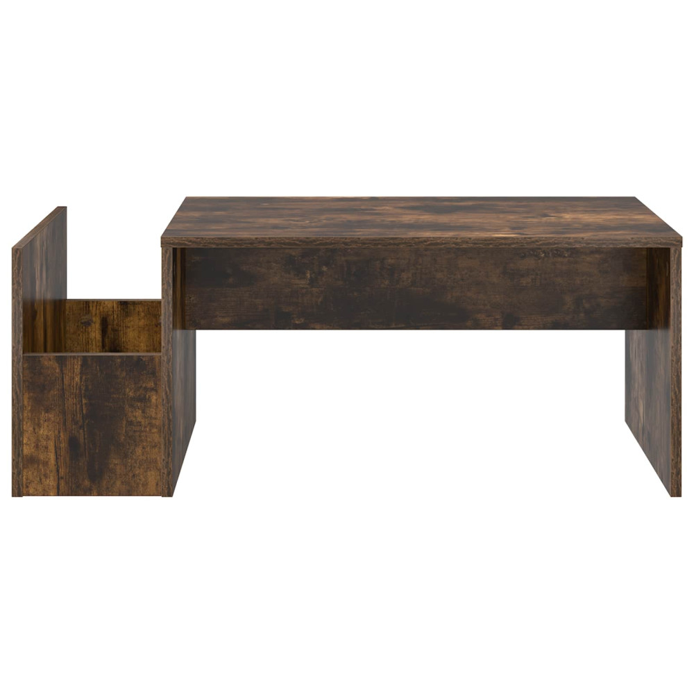 Produktbild för Kaffeebord Rökt ek 90 x 45 x 35 cm Konstruerat trä