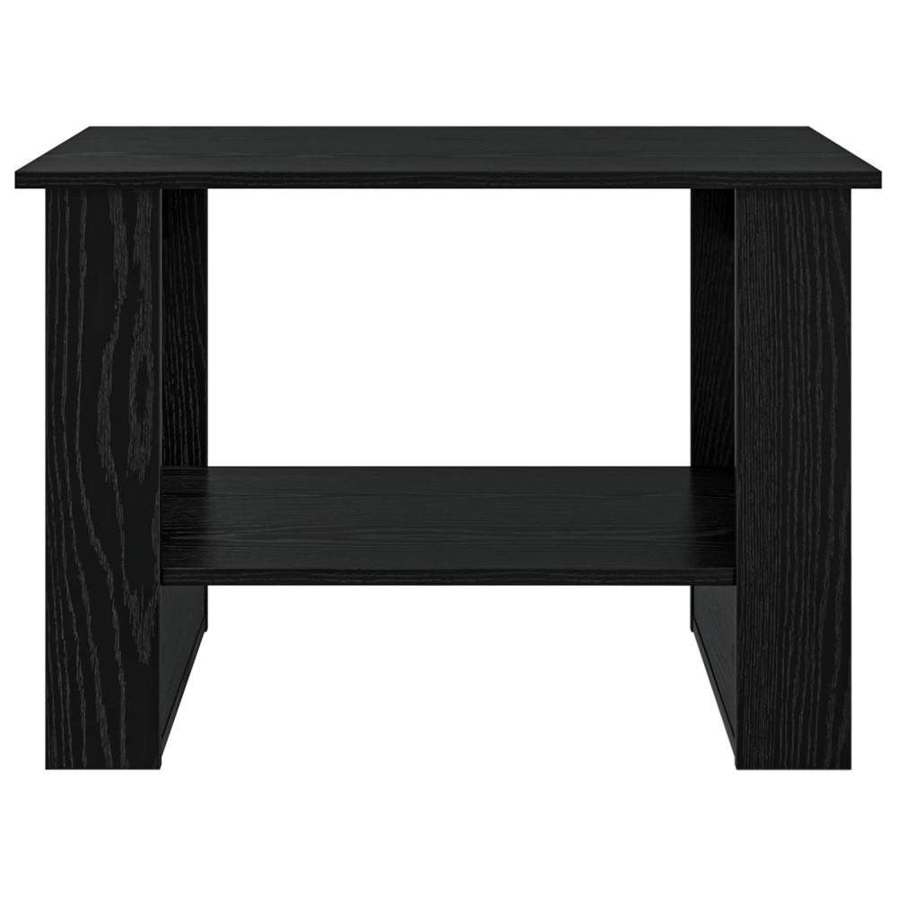 Produktbild för Kaffeebord Svart Ek 72 x 50 x 50 cm Konstruerat trä