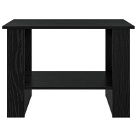 Produktbild för Kaffeebord Svart Ek 72 x 50 x 50 cm Konstruerat trä