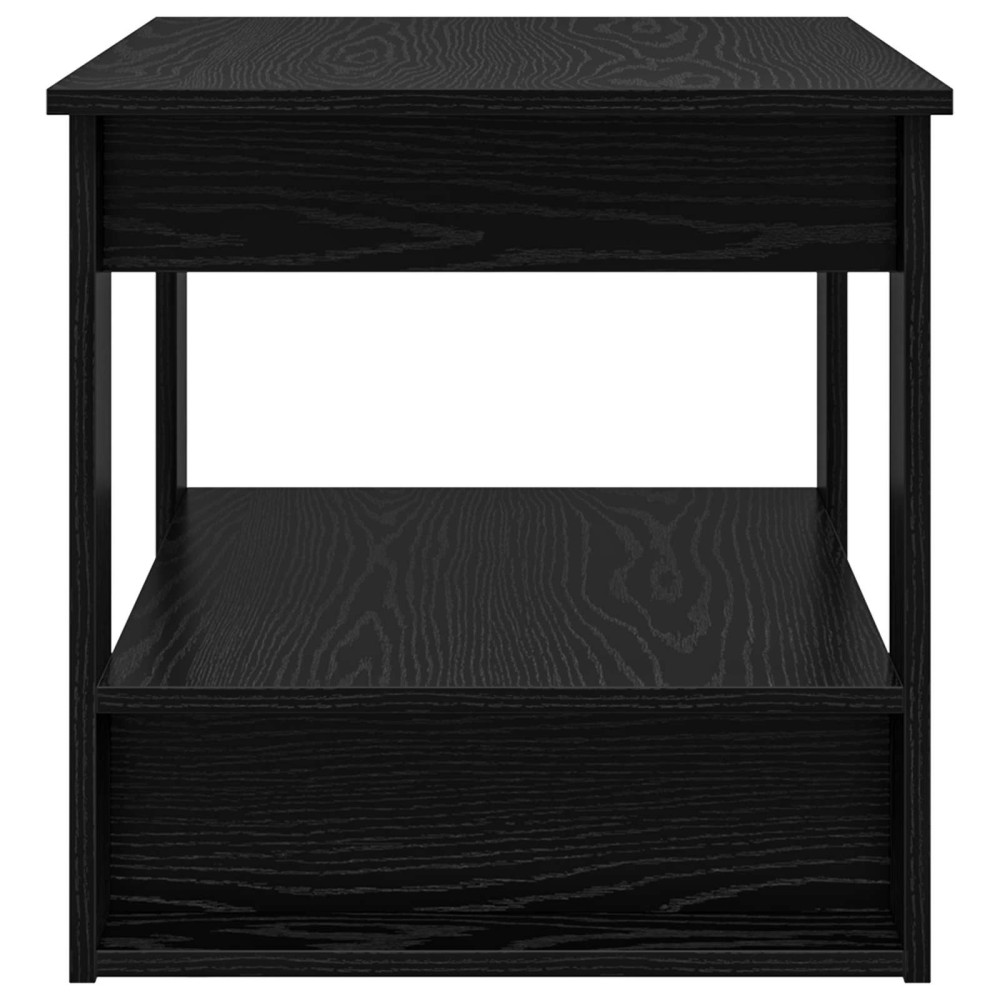 Produktbild för Kaffeebord Svart Ek 72 x 50 x 50 cm Konstruerat trä
