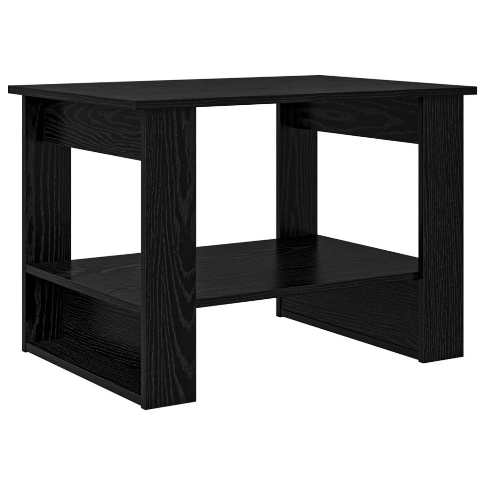 Produktbild för Kaffeebord Svart Ek 72 x 50 x 50 cm Konstruerat trä