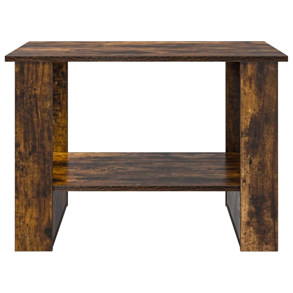Produktbild för Kaffeebord Rökt ek 72 x 50 x 50 cm Konstruerat trä