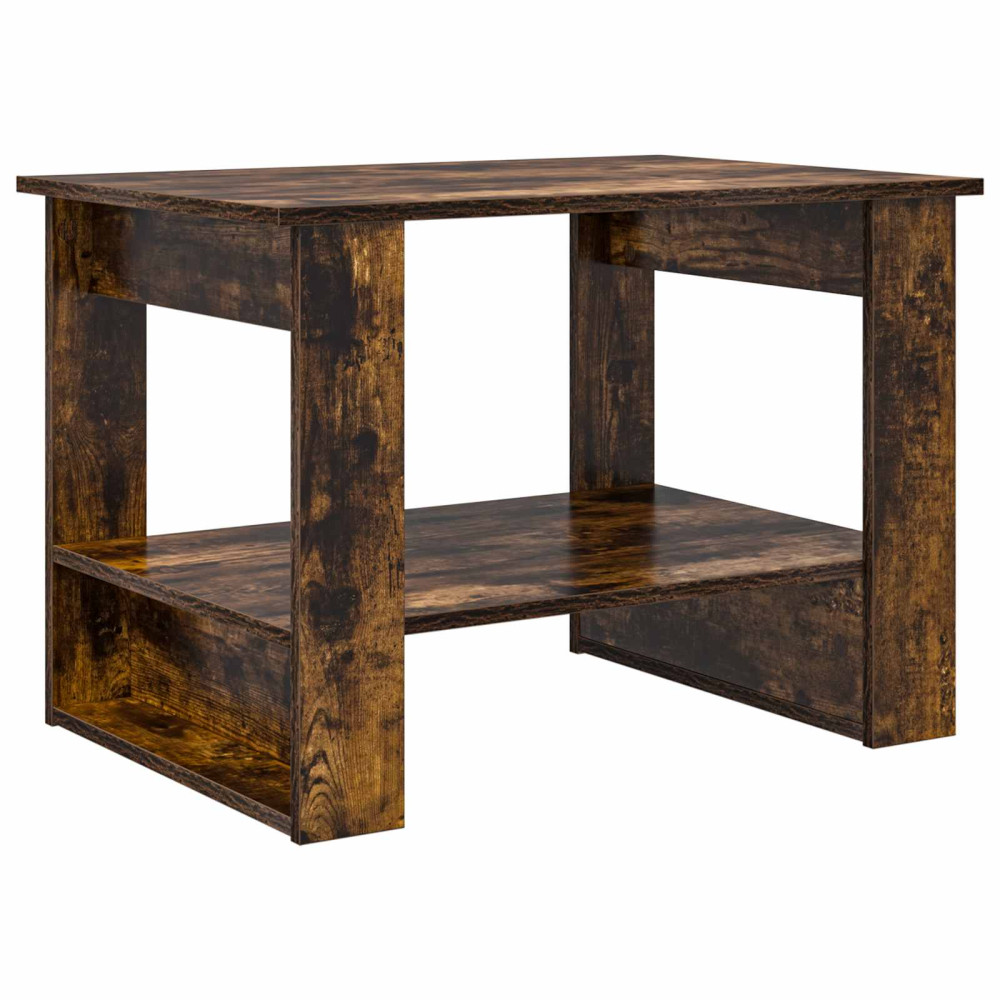 Produktbild för Kaffeebord Rökt ek 72 x 50 x 50 cm Konstruerat trä
