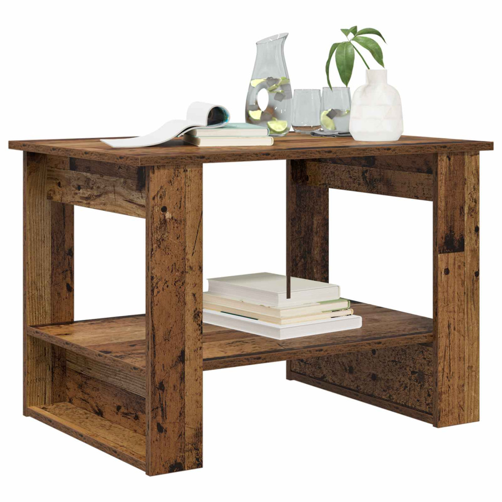 Produktbild för Kaffeebord Gammalt trä 72 x 50 x 50 cm Konstruerat trä