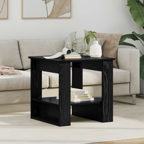 vidaXL Kaffeebord Svart Ek 51 x 50 x 50 cm Konstruerat trä