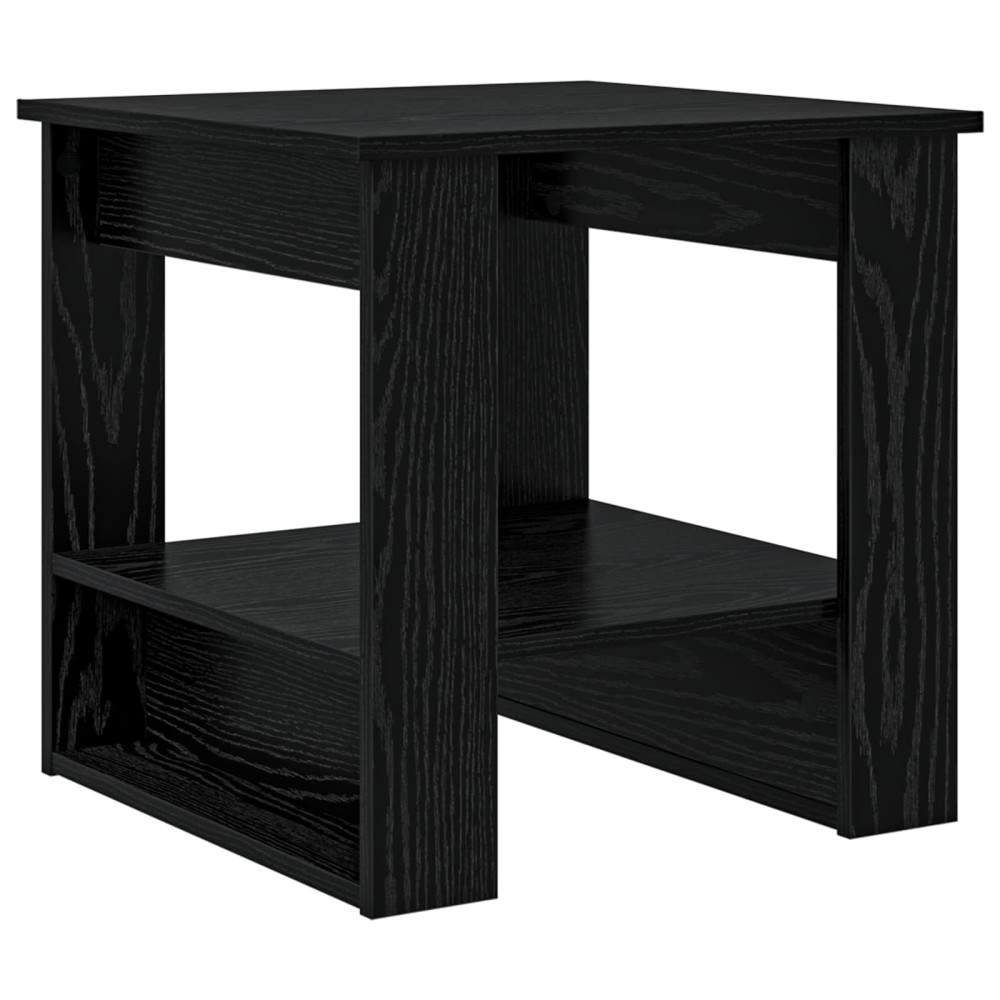 Produktbild för Kaffeebord Svart Ek 51 x 50 x 50 cm Konstruerat trä