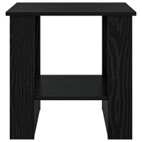 Produktbild för Kaffeebord Svart Ek 51 x 50 x 50 cm Konstruerat trä