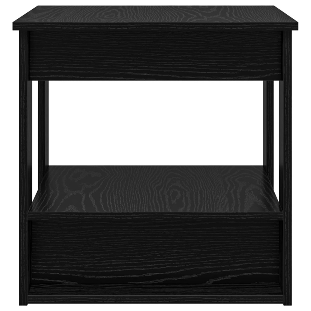 Produktbild för Kaffeebord Svart Ek 51 x 50 x 50 cm Konstruerat trä