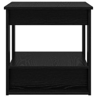 Produktbild för Kaffeebord Svart Ek 51 x 50 x 50 cm Konstruerat trä