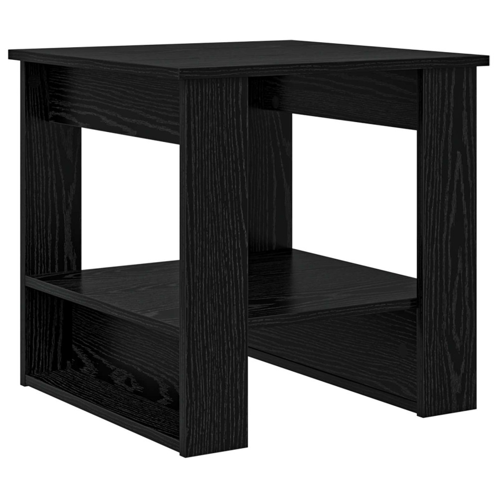 Produktbild för Kaffeebord Svart Ek 51 x 50 x 50 cm Konstruerat trä