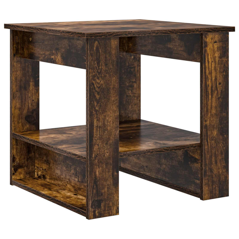 Produktbild för Kaffeebord Rökt ek 51 x 50 x 50 cm Konstruerat trä