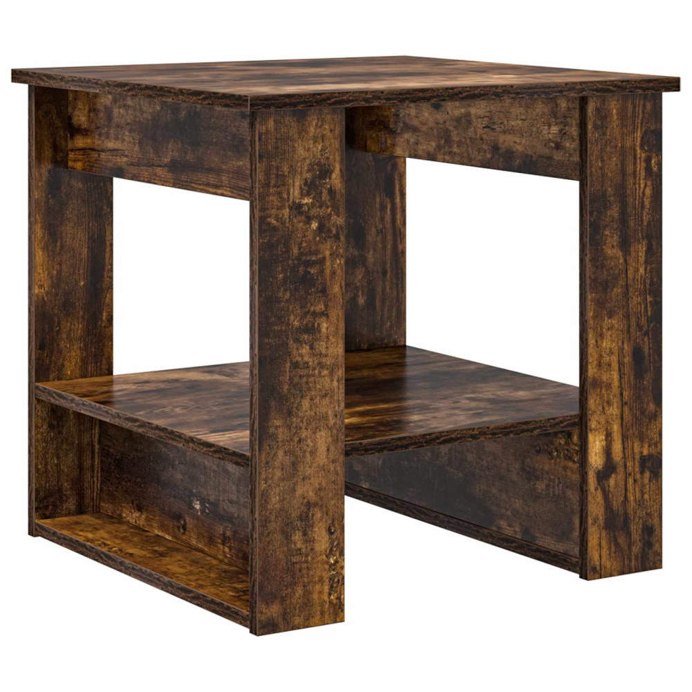 Produktbild för Kaffeebord Rökt ek 51 x 50 x 50 cm Konstruerat trä