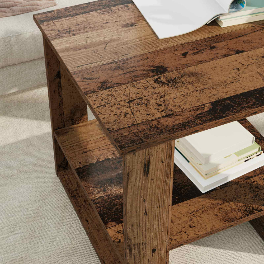 Produktbild för Kaffeebord Gammalt trä 51 x 50 x 50 cm Konstruerat trä