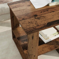 Produktbild för Kaffeebord Gammalt trä 51 x 50 x 50 cm Konstruerat trä